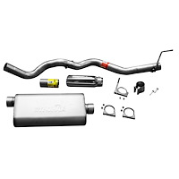 Ultra Flo Welded Cat-Back Single Exhaust System for 2004-2005 Dodge Ram 1500 w/5.7L [Natural]
