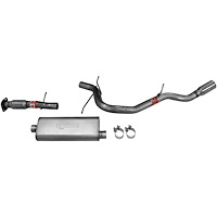 Ultra Flo Welded Cat-Back Single Exhaust System for 2007-2008 Chevrolet Tahoe, GMC Yukon w/4.8L, 5.3L [Natural]