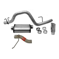 Ultra Flo Welded Cat-Back Single Exhaust System for 2008-2010 Ford F-250 Super Duty, F-350 Super Duty w/5.4L, 6.8L [Natural]