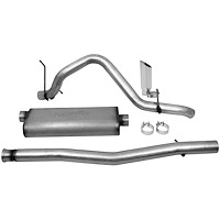 Ultra Flo Welded Cat-Back Single Exhaust System for 2014-2019 Chevrolet, GMC w/4.3L, 5.3L [Natural]