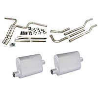 Manifold Dual Kit w/Mufflers 1973-1987 Chevy Truck/Suburban 4WD Small Block 350-400