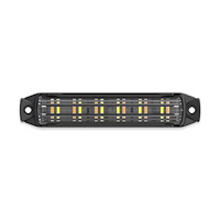 BB6010B BUILTBRIGHT Work Bar Strobe4, 4 in. LED Strobe Light, Amber/White