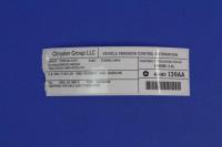 VEHICLE EMISSION LABEL