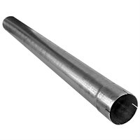 Aluminized Steel Exhaust Stack Pipe, Straight Cut, 4 in., 48 in. Length