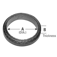 8740 Exhaust Pipe Flange Gasket; Fits Select Volkswagen/Mercedes-Benz/Isuzu/Chevrolet/Audi