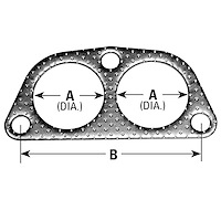 9253 Exhaust Pipe Flange Gasket; Fits Select Nissan/Mitsubishi/Eagle/Plymouth/Dodge