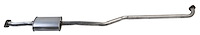 TY16415 Exhaust Muffler; 1993-1997 Toyota Corolla Center, 1993-1995 Geo Prizm Center