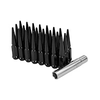 7005K6-BLK Black 6-Lug Spike Lug Nut Kit Thread: 12mm x 1.5 in.