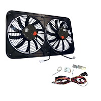 Jetstreme II Series Electric Cooling Fan with Relay Harness, Diameter: 12 in., Type: Double, 2,600 cfm