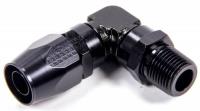 199010-BL Series 3000 Low Profile 90 Degree Bent Tube Hose End -10AN X 1/2 in. NPT [Black]