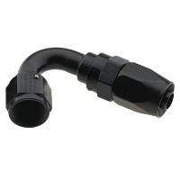 231204-BL AN Fitting [Series 2000 Pro-Flow, -4 AN Hose to -4 AN Female Threads, 120 Degree, Black]