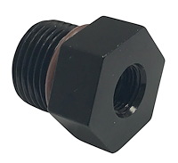 481428-BL Plug Fitting [-8 AN Male to 1/8 in. NPT Female, Straight, Black]