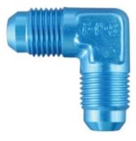 482104 Adapter Fitting [-4 AN Male to -4 AN Male, 90 Degree, Blue]