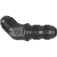 -8 AN x 45 Degree Bulkhead [Black]