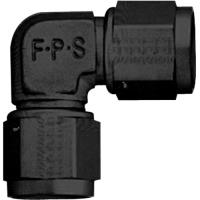 496303-BL Aluminum AN Female - Female 90-Degree Coupler - 963 -3AN x 90-Degree