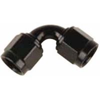 496318-BL Aluminum AN Female - Female 90-Degree Tube Style Adapter - 963 -8AN x 90-Degree