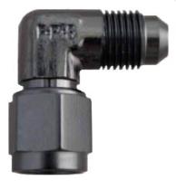 498104-BL Aluminum Female to Male 90-Degree Swivel - 981 -8 AN [Black]