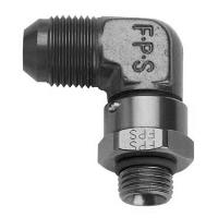 499212-BL Adapter Fitting [-12 AN Male to -12 AN Male straight cut, 90 Degree, Black]