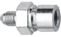 650225 Brake Fitting [M10 x 1.0 Female Threads to -4 AN Male, Straight, Zinc]