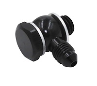 980462-BL Banjo Adapter [-4 AN Banjo to M8 x 1.25 Banjo bolt, 90 Degree, Black]