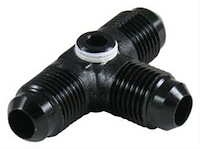 997406-BL 997406BL -6 AN Male Tee Adapter With 1/8 NPT Female Port [Black]