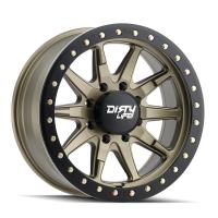 DT-2 9304 Wheel Size: 17 X 9" Bolt Pattern: 8-165.1 [SATIN GOLD W/SIMULATED RING]