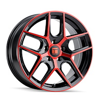 3279-7865BRT35 TR79 Series Wheel [Size: 17" x 8"] Gloss Black Machined With Red