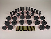 BUSHING TOTAL KIT JEEP CJ5/7 55-75 Black