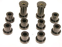 Rear Spring Eye and Shackle Bushing Kit for 1955 Chevrolet Bel Air [Black]