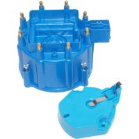 Spark Delivery Cap And Rotor Kit Blue GM V8 HEI With Internal Coil