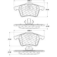 PosiQuiet Semi Met Pads 2004-2013 Mazda Volvo 3 C70 S40 V50