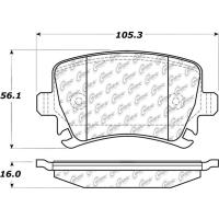PosiQuiet Semi Met Pads 2006-2016 Audi Volkswagen CC Golf Passat Passat CC R32 S3 TT Quattro