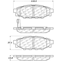PosiQuiet Semi Met Pads 2005-2015 for Subaru Forester Impreza Legacy Outback WRX