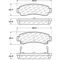 PosiQuiet Ceramic Pads 1991-2006 for Nissan NX fits Sentra Tsuru