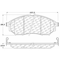 PosiQuiet Ceramic Pads 2002-2015 Infiniti Nissan Renault 350Z 370Z EX35 EX37 G25 G35 G37 Koleos M35