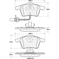 PosiQuiet Ceramic Pads 2001-2012 Audi Seat A4 A4 Quattro A6 A6 Quattro Exeo S4