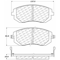 PosiQuiet Ceramic Pads 2002-2012 Saab for Subaru 9-2X Baja Forester Impreza Legacy Outback