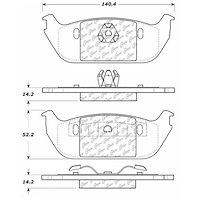 PosiQuiet Ceramic Pads 2003-2005 Lincoln Aviator