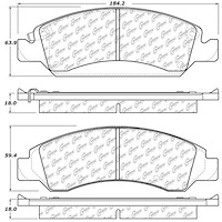 PosiQuiet Ceramic Pads 2006-2016 Cadillac Chevrolet GMC Avalanche Cheyenne Escalade Escalade ESV Esc