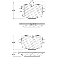 PosiQuiet Ceramic Pads 2011-2015 BMW 535i 535i xDrive 550i 550i xDrive 640i 640i Gran Coupe 640i xDr