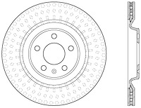 Cryo-Treated Premium Slotted Rear Brake Rotor Fits Select Late Model Audi, Porsche Models [Right/Passenger Side]