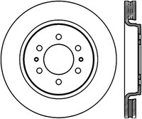 Cryo-Treated Premium Slotted Front Brake Rotor Fits Select 2007-2017 Ford, Lincoln Models [Right/Passenger Side]