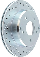 Select Sport Drilled and Slotted Rear Brake Rotor Fits Select Late Model Chrysler, Dodge, Ram Models [Left/Driver Side]