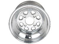 Golf Cart Wheel Billet-style polished aluminum