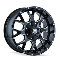 8015-2997M18 Warrior 8015 Wheel [Size: 20" x 9"] Gloss Black Milled Finish