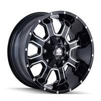 8103-7976M Fierce 8103 Wheel [Size: 17" x 9"] Gloss Black Milled Finish