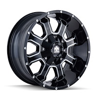8103-7976M18 Fierce 8103 Wheel [Size: 17" x 9"] Gloss Black Milled   Finish