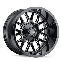 8107-8952BM Cogent 8107 Wheel [Size: 18" x 9"] Gloss Black Milled Finish