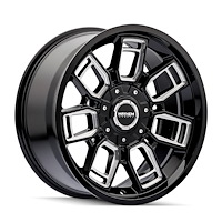 8118-2952BM Ordinance 8118 Wheel [Size: 20" x 9"] Gloss Black Milled Finish