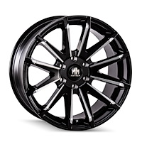 8109-22936BM25 Crossfire 8109 Wheel [Size: 22" x 9.50"] Gloss Black Milled Finish